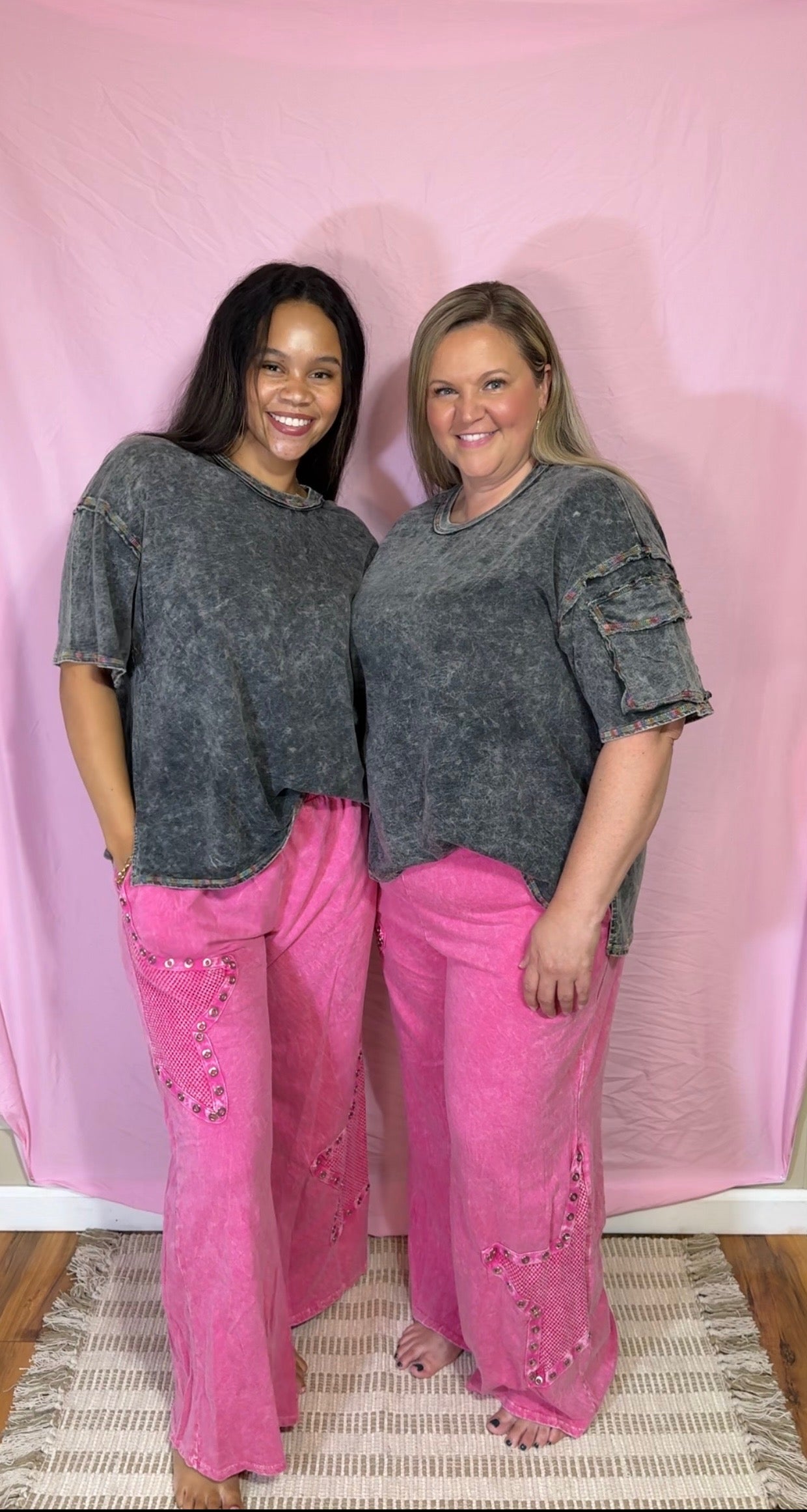 Minerwashed Mesh Star Pants
