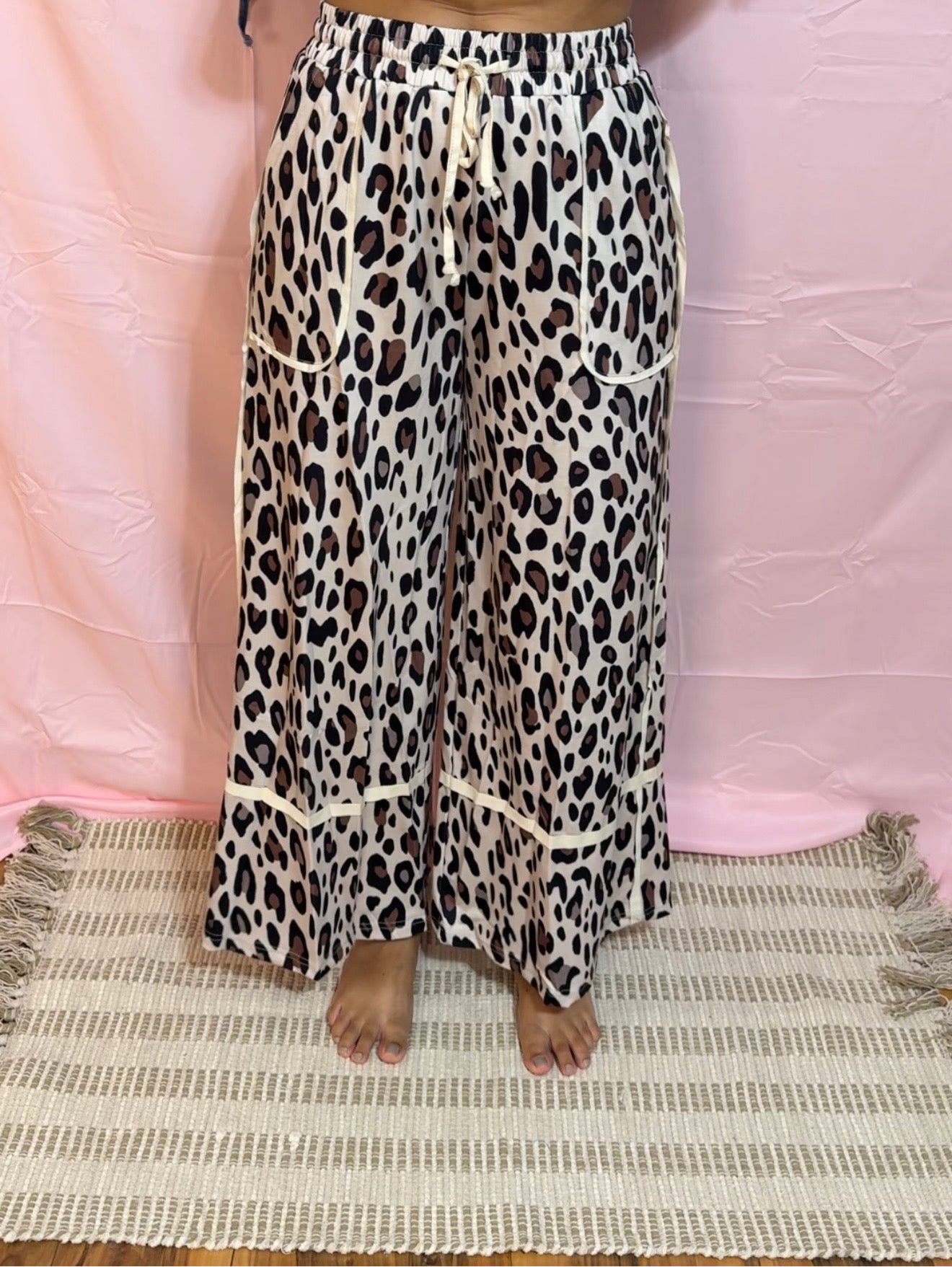 Back to School Khaki Wide Leg Cropped Pants